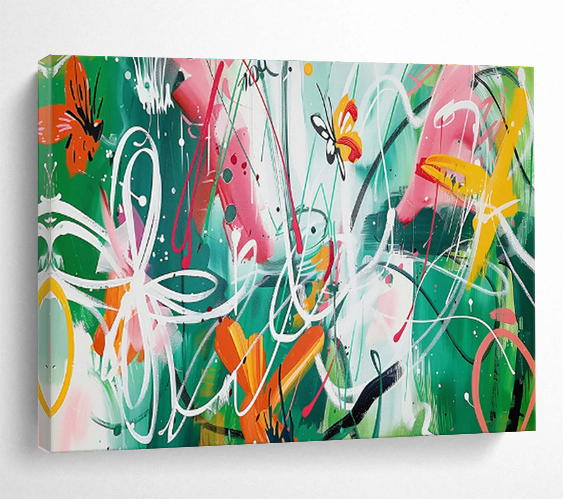 Tailored High-Altitude Weather Modification Station Giant Abstract Hand Painting DLZ2607