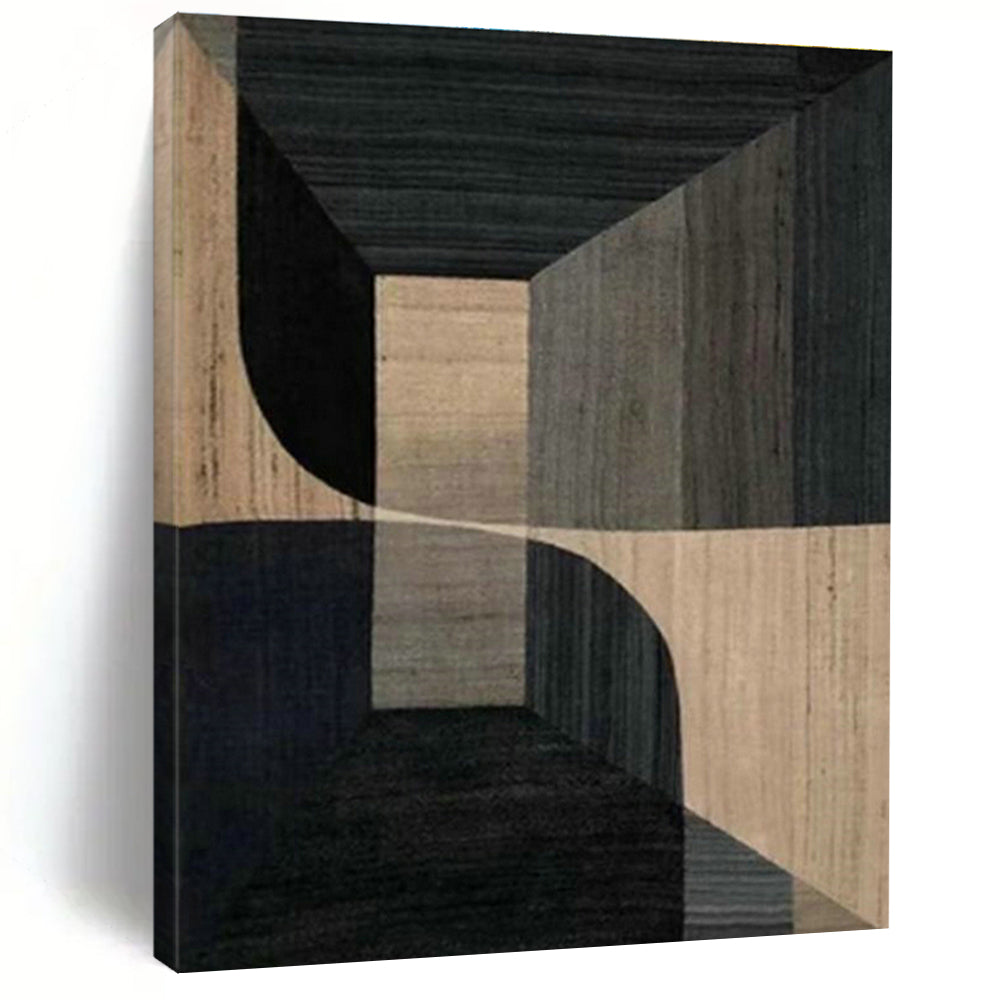 Grand Custom Hand-Painted Abstract Canvas - Artistic Sophistication for Interior Design Showrooms  DLZ0244