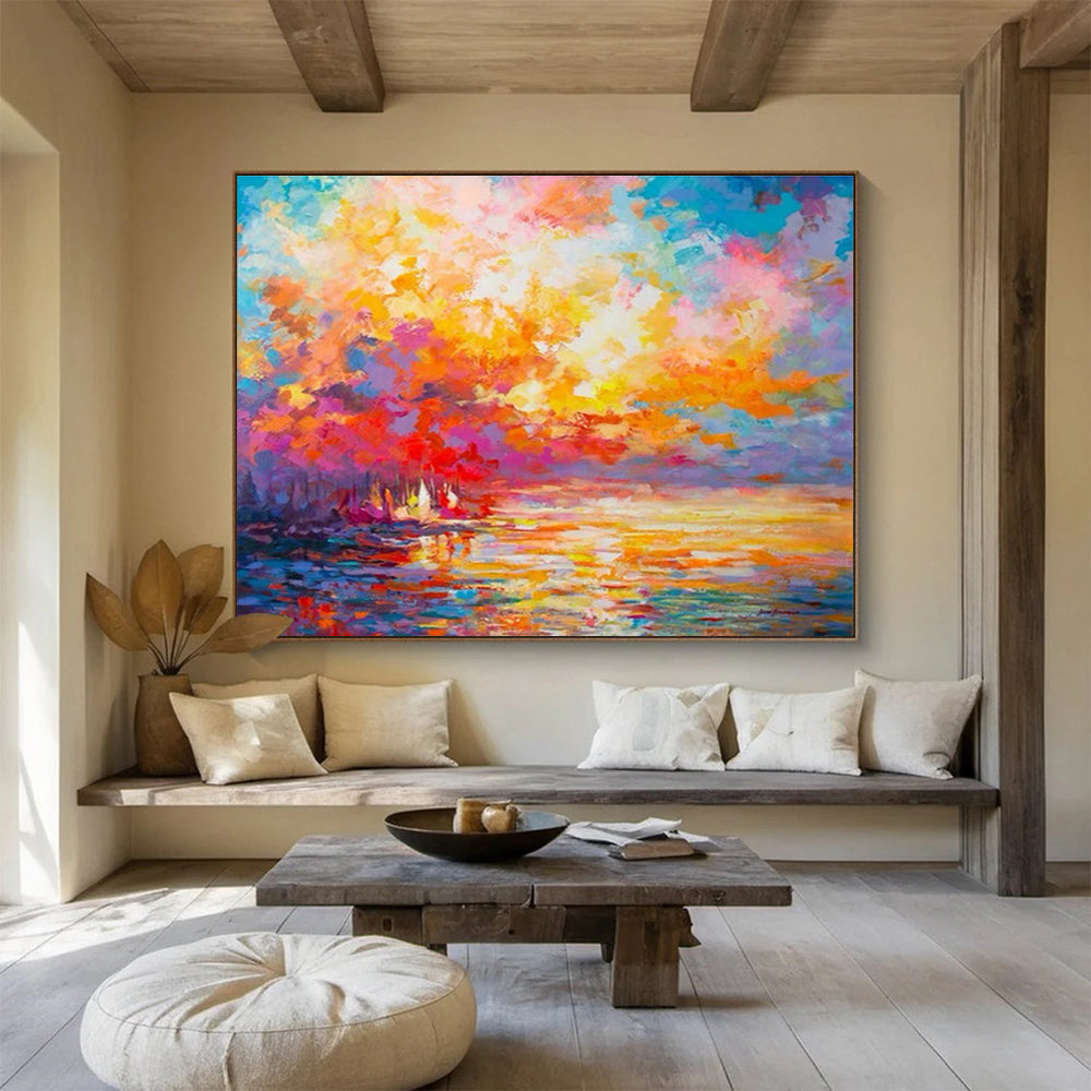 Customized Large-Scale Abstract Hand Painting for Subway Station Platform DLZ2793