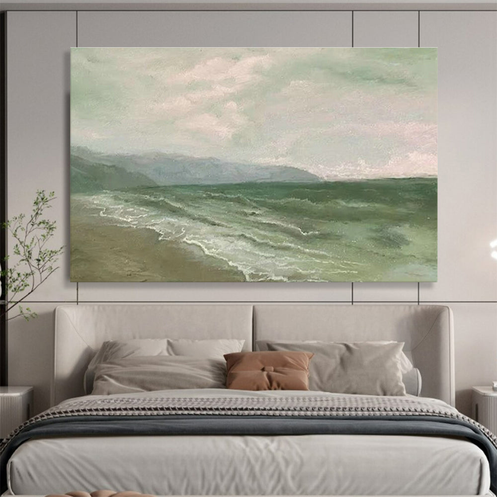 Oversized Custom Abstract Hand Painting for Arctic Freshwater Ecosystem Research Base DLZ2988