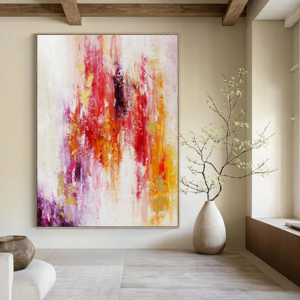 Enormous Custom Hand-Painted Abstract Art for Urban Rooftop Urban Gardens  DLZ0060