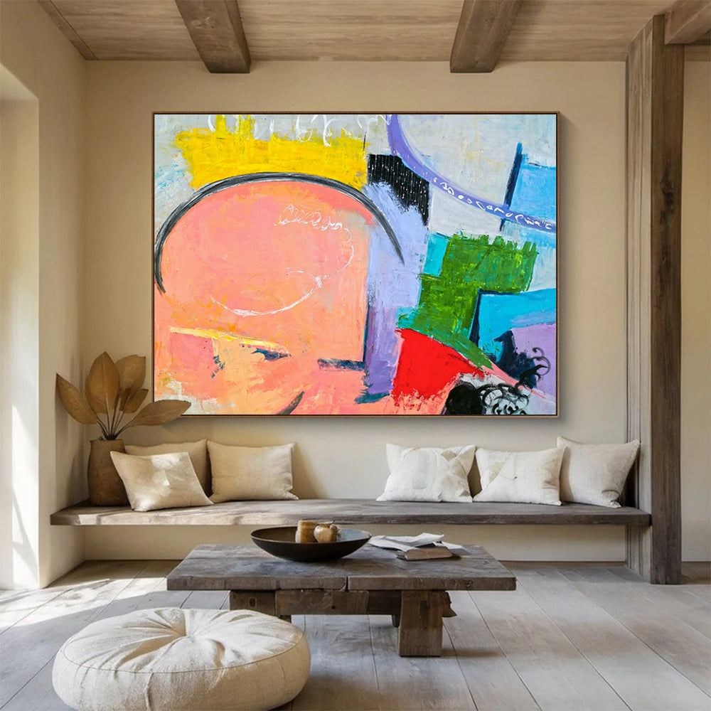 Customized Large Abstract Hand Painting for Arctic Offshore Oil Rig Living Quarters DLZ2944
