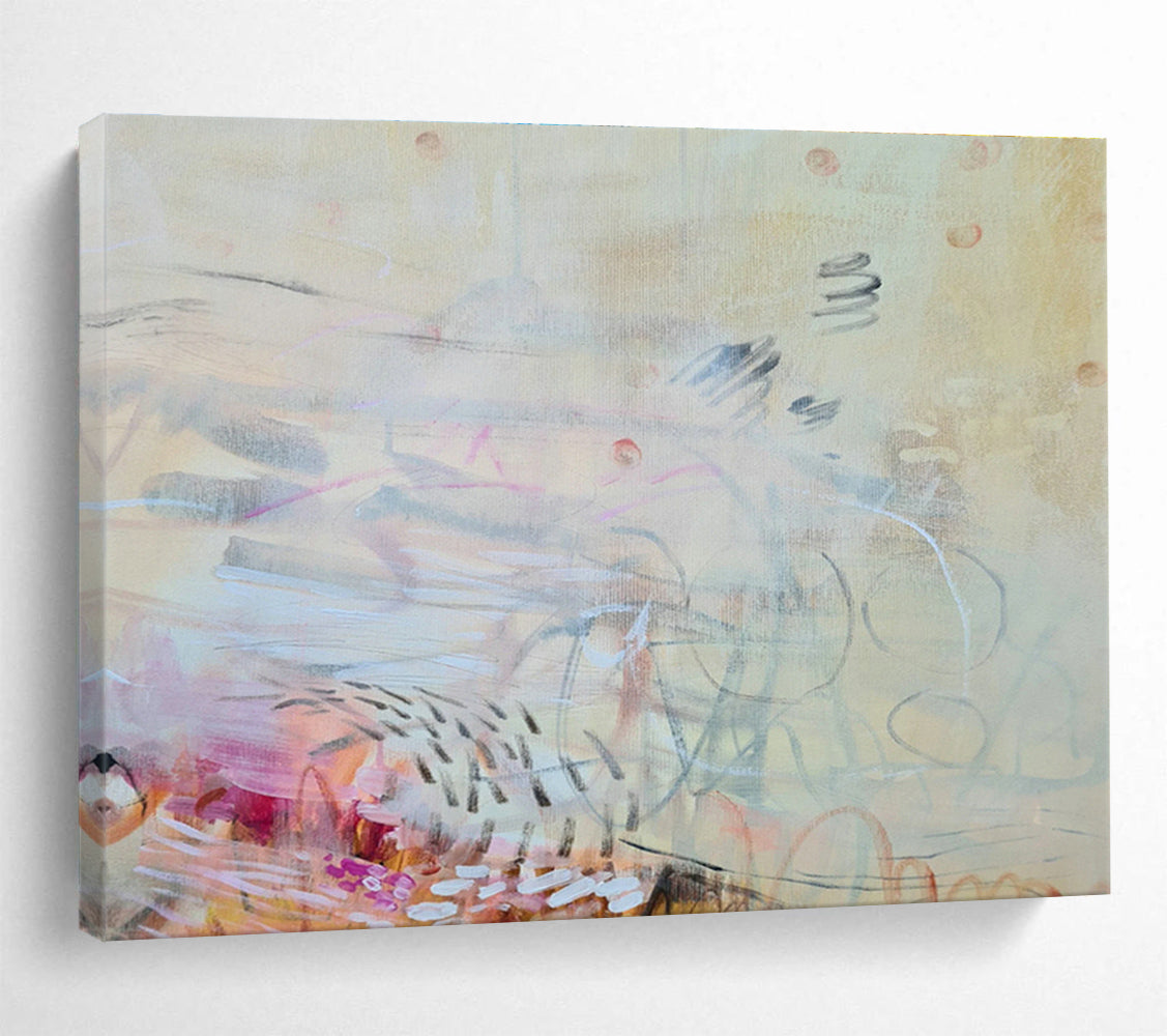 Industrial Pipe Frame Custom Hand-Painted Abstract for Warehouse Lofts