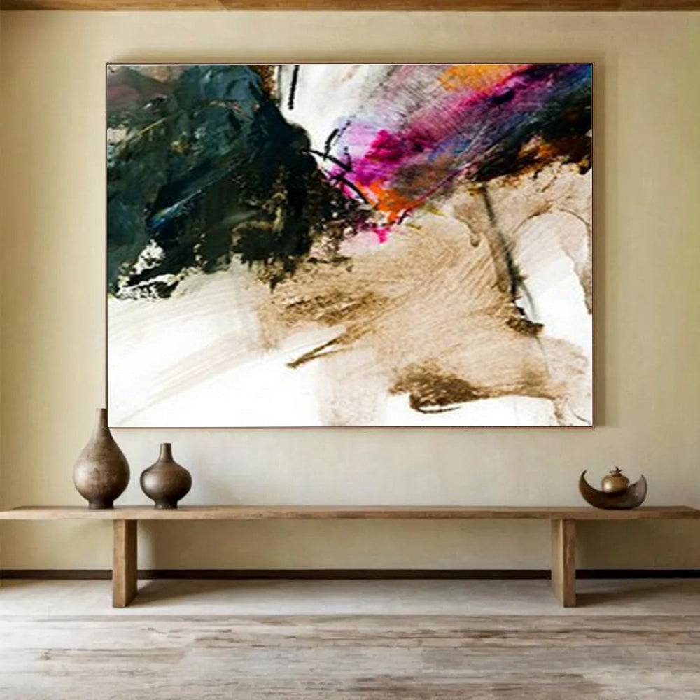 Large-Size Custom Abstract Hand Painting for Dialysis Center DLZ2778