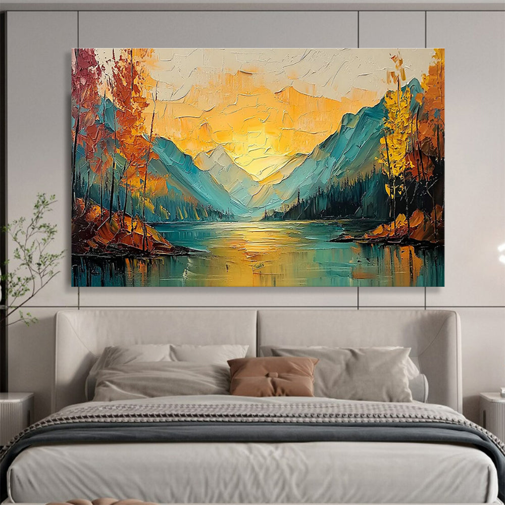 Hand-Painted Large Abstract Canvas, Japanese-inspired for Zen Interiors DLZ3245
