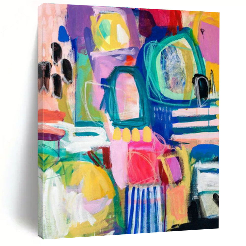 Colossal Custom Hand-Painted Abstract Art for Mobile Art Studios  DLZ0077
