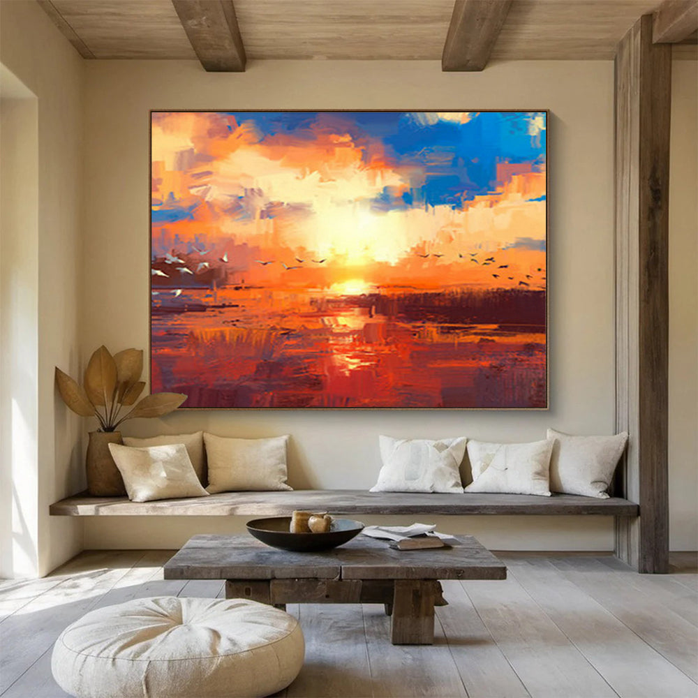 Custom-Made Giant Abstract Hand Painting for Cosmetic Surgery Clinic DLZ2771