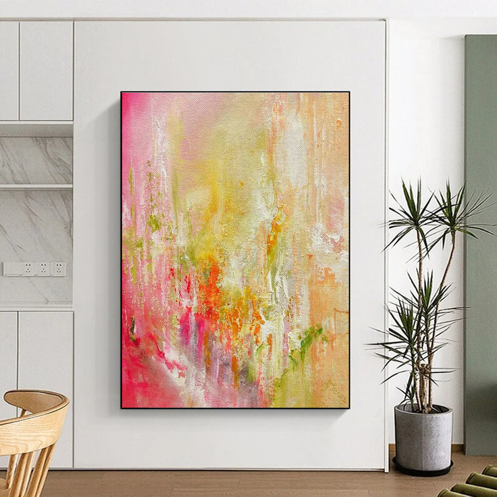Gigantic Custom Hand-Painted Abstract Artwork for Traditional Indian Bollywood Dance Studios  DLZ0055