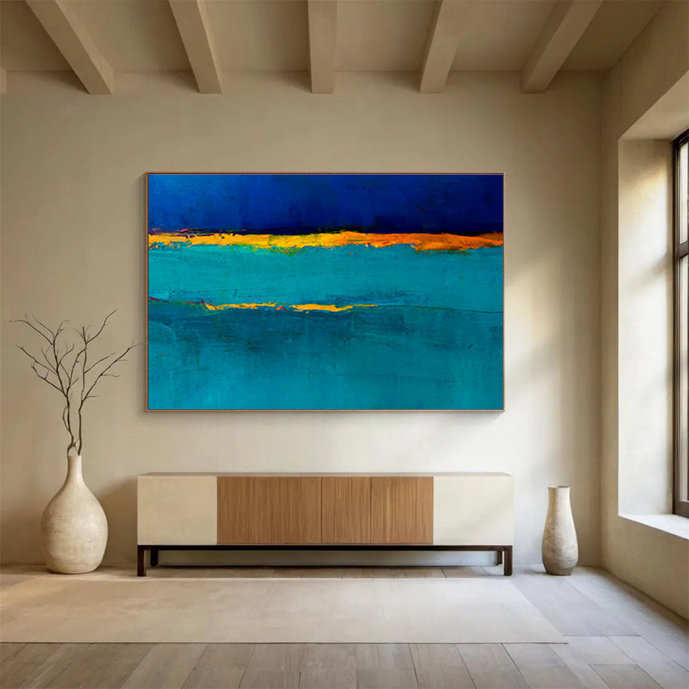 Oversized Custom Abstract Hand Painting for Occupational Therapy Clinic DLZ2780