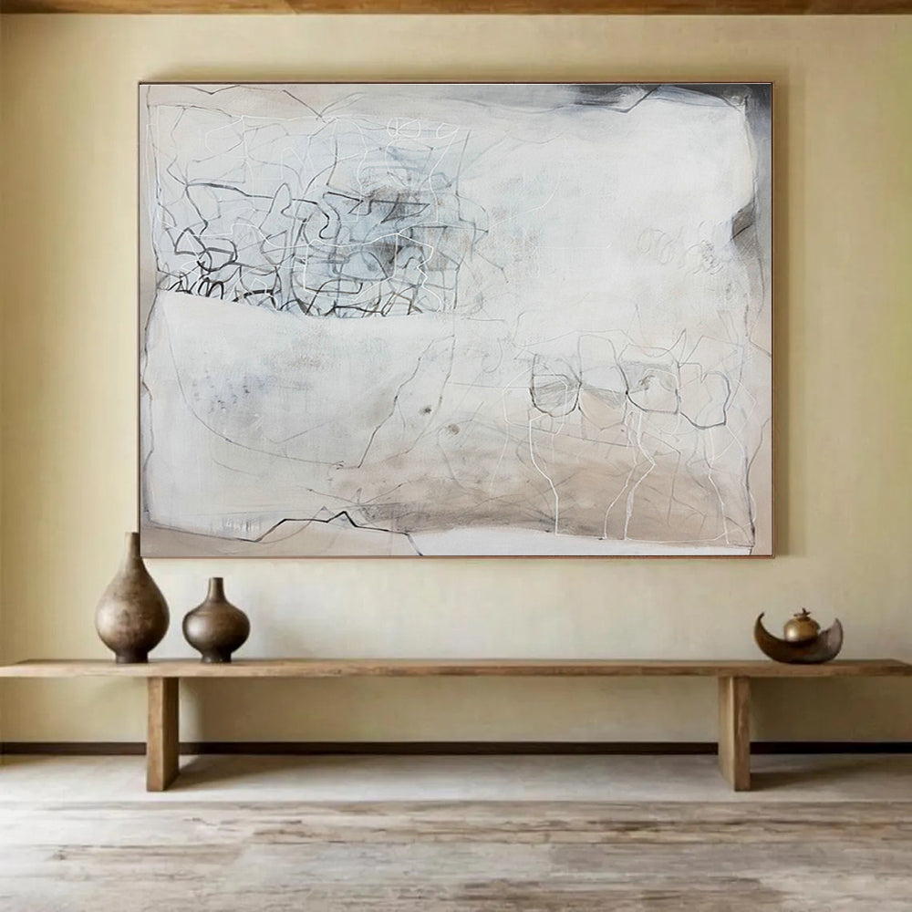 Custom-Made Gym Giant Abstract Hand Painting