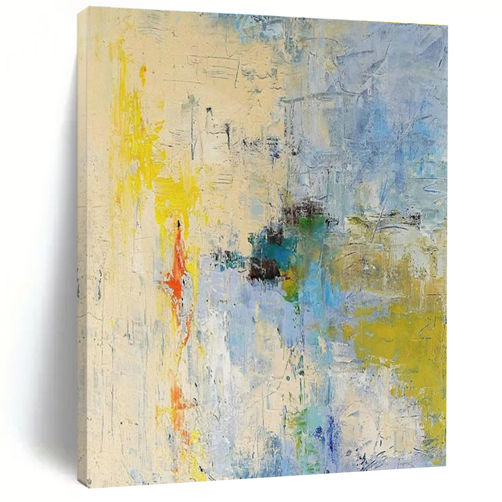 Large-Scale Custom Hand-Painted Abstract Artwork - Artistic Fluidity for Flamenco Dance Studios  DLZ0281