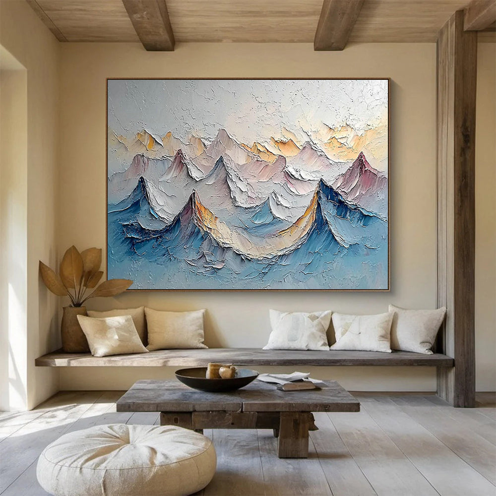 Extra Wide Customizable Handmade Abstract Painting for Long Hallways DLZ3286