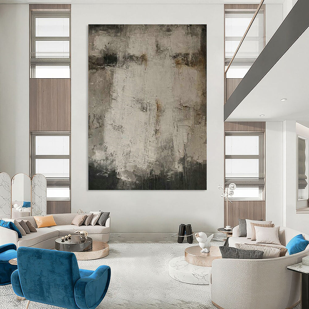 Colossal Custom Hand-Painted Abstract Canvas - Celestial Focal Point for Planetariums  DLZ0208