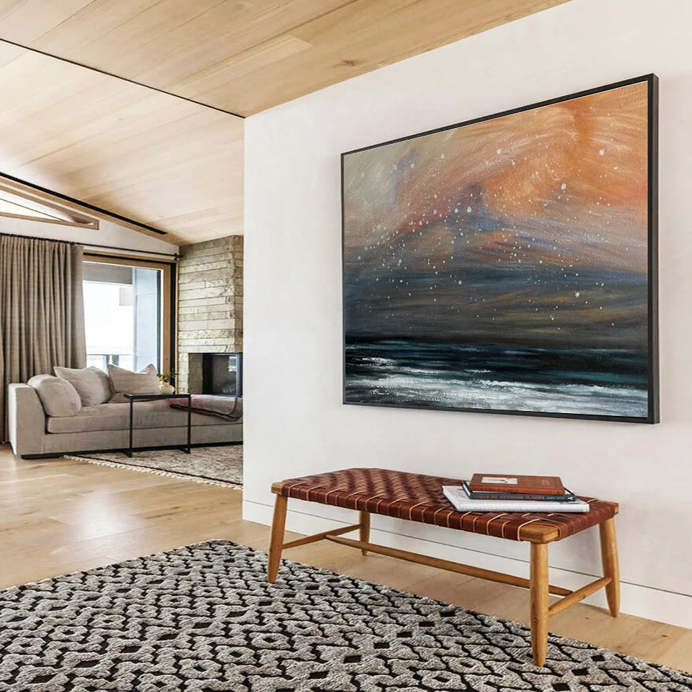 Customizable Airport Terminal Giant Abstract Hand Painting
