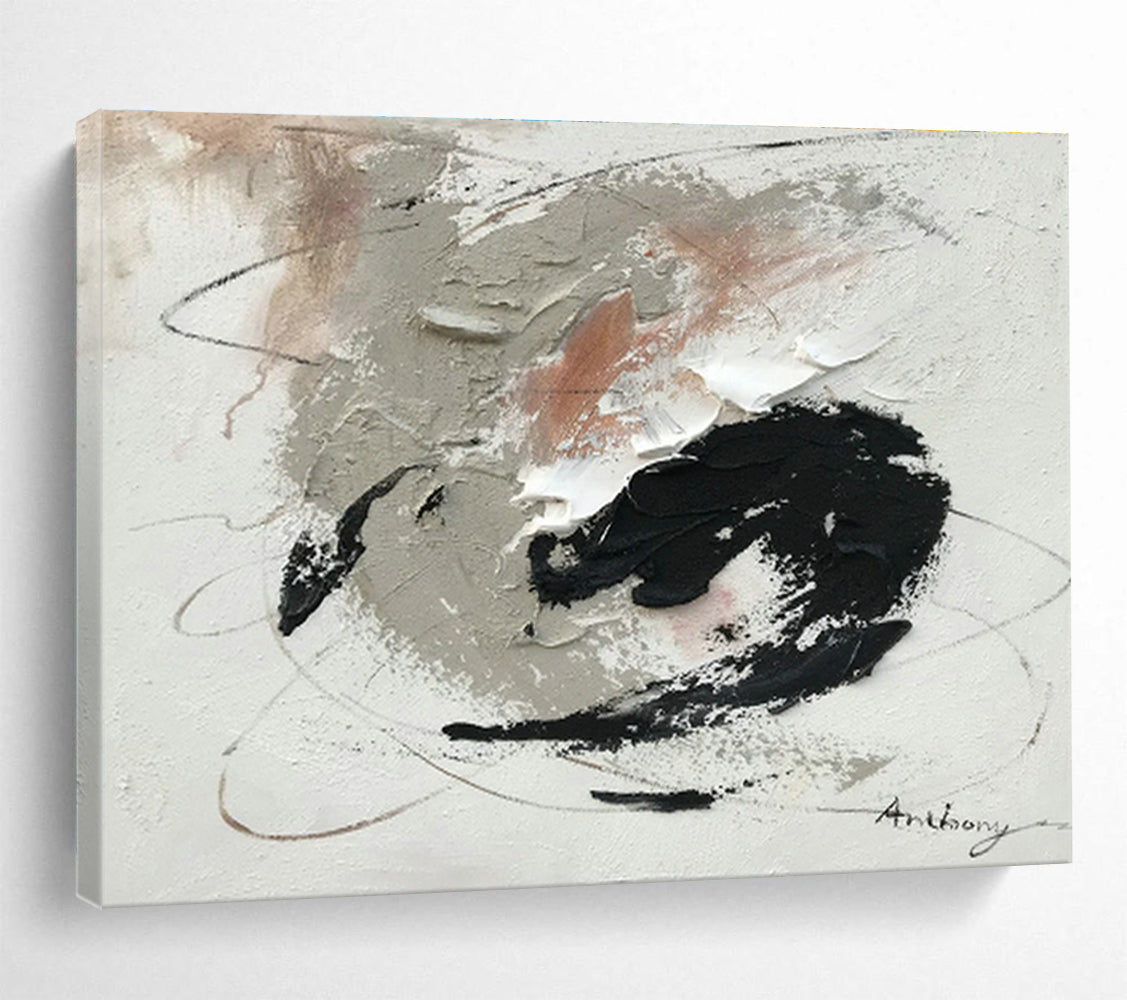 Oversized Custom Hand-Painted Abstract Art for Corridor DLZ2696