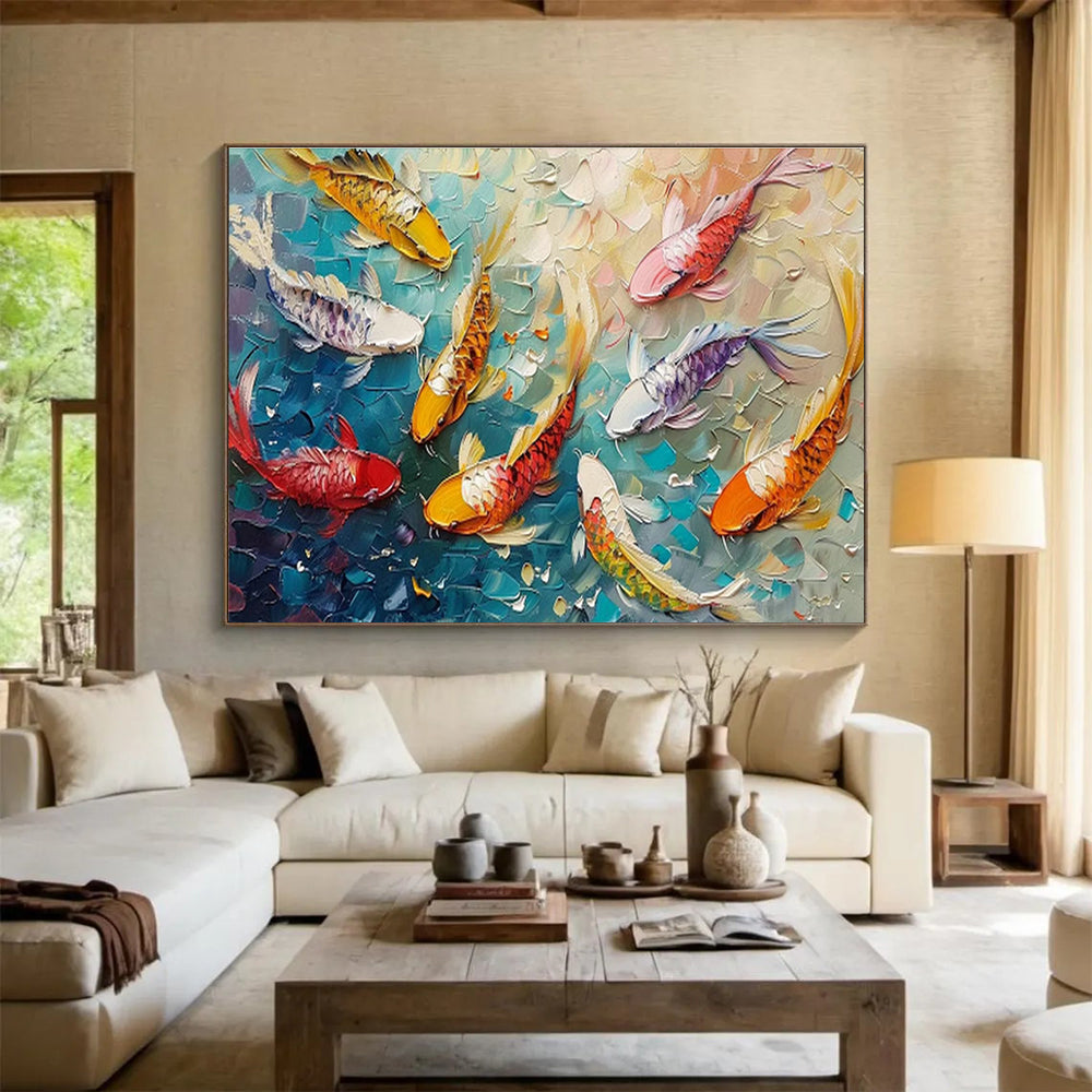 Customized Large-Scale Abstract Hand Painting for Underwater Archaeological Site Live Streaming Studio DLZ3089