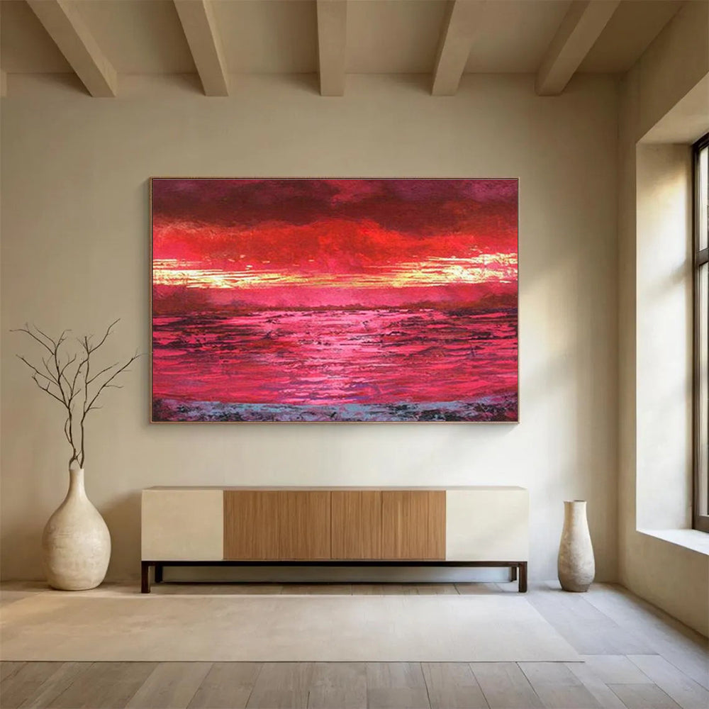 Bespoke Vertical Aquaculture Tower Oversized Abstract Hand-Painted Mural DLZ2575
