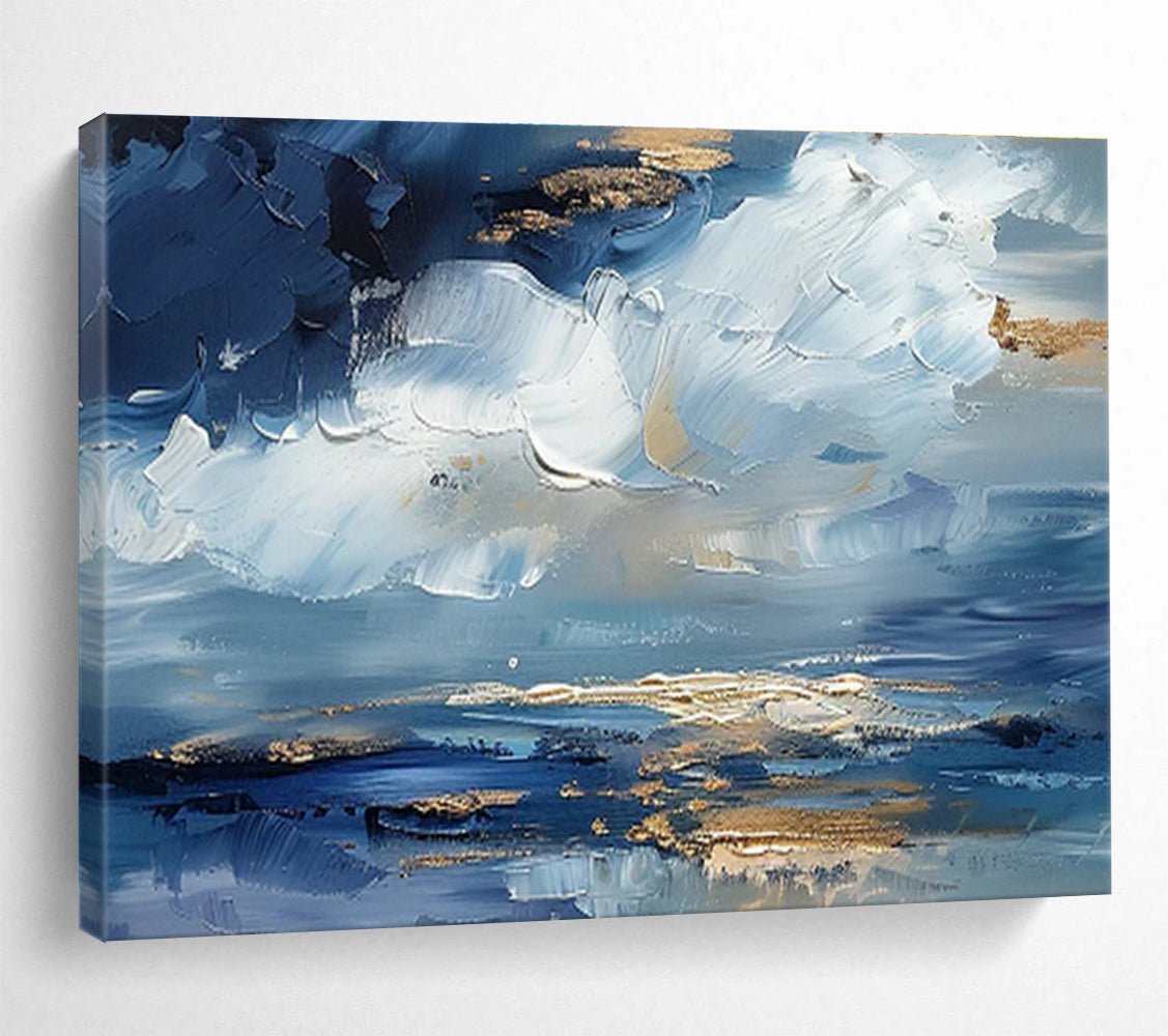 Customized Large-Scale Abstract Hand Painting for Arctic Tundra Bird Migration Research Station DLZ3068