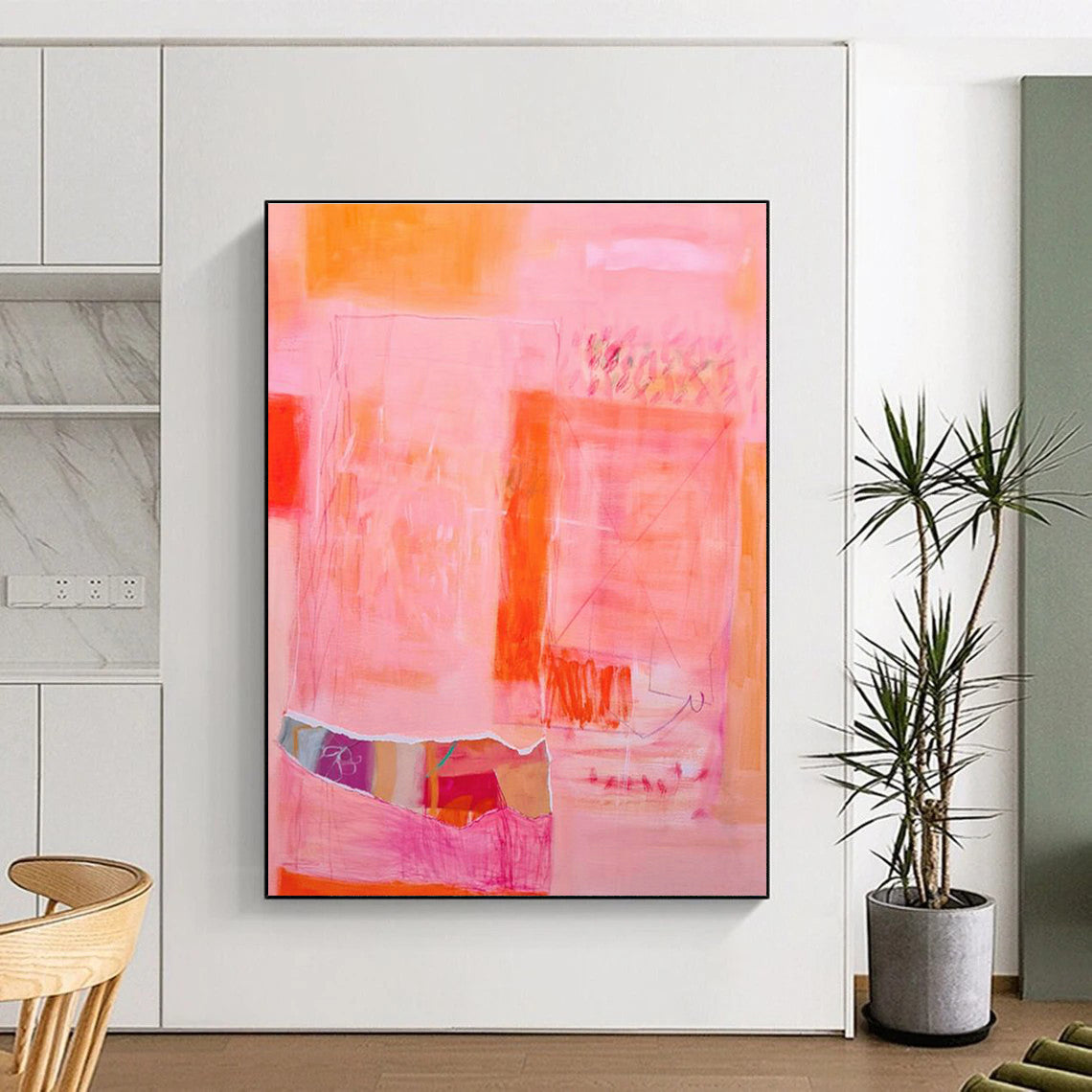 Grand Custom Hand-Painted Abstract Painting - Regal Atmosphere for Royal Palaces  DLZ0177
