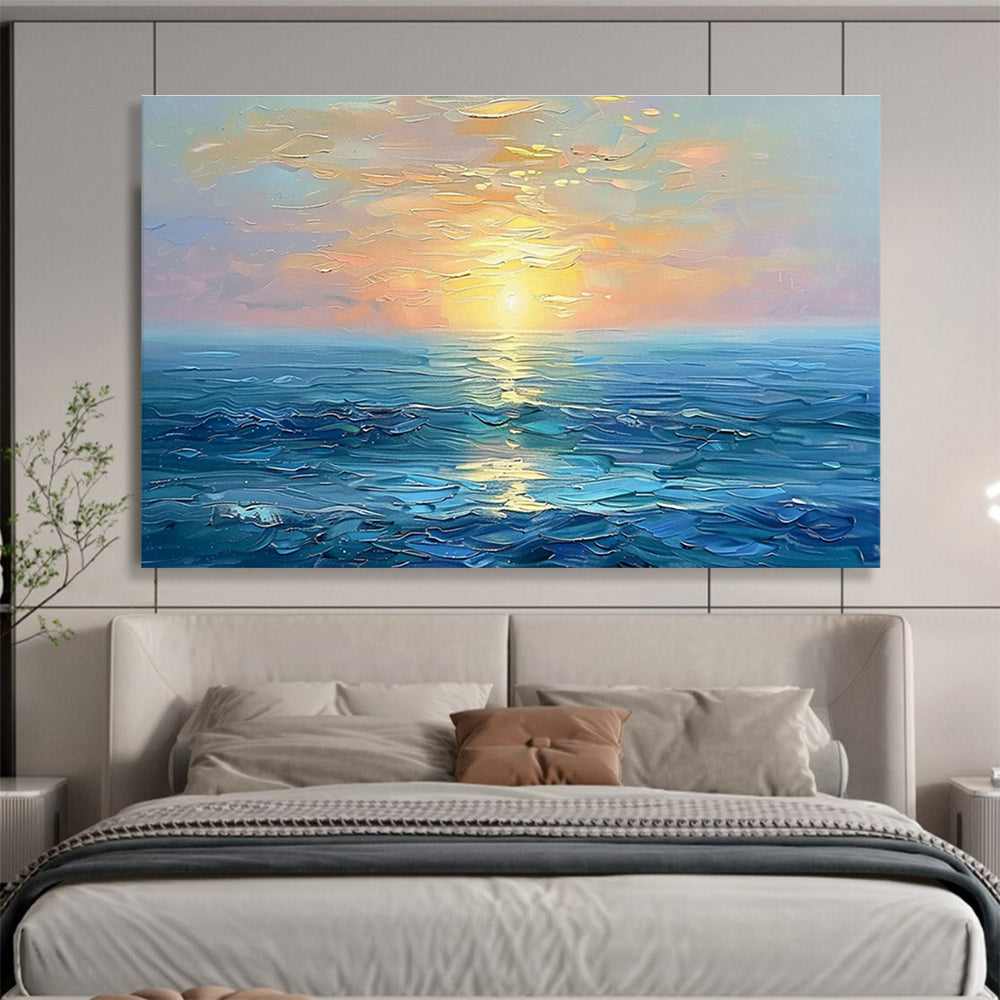 Customized Large Abstract Hand Painting for Underwater Noise Barrier Design and Testing Facility DLZ3151