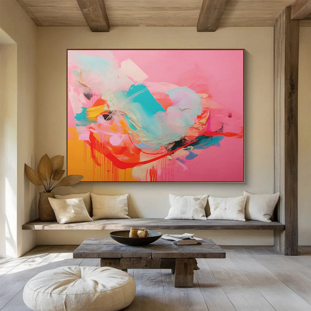 Large-Size Custom Abstract Hand Painting for Digital Publishing House Editorial Office DLZ2886