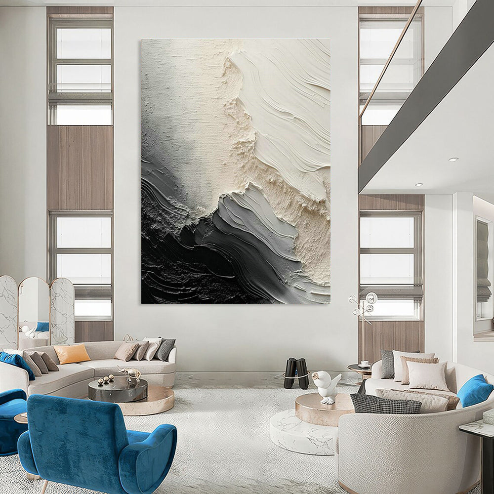 Gigantic Custom Hand-Painted Abstract Canvas for Mobile Fitness Studios  DLZ0117