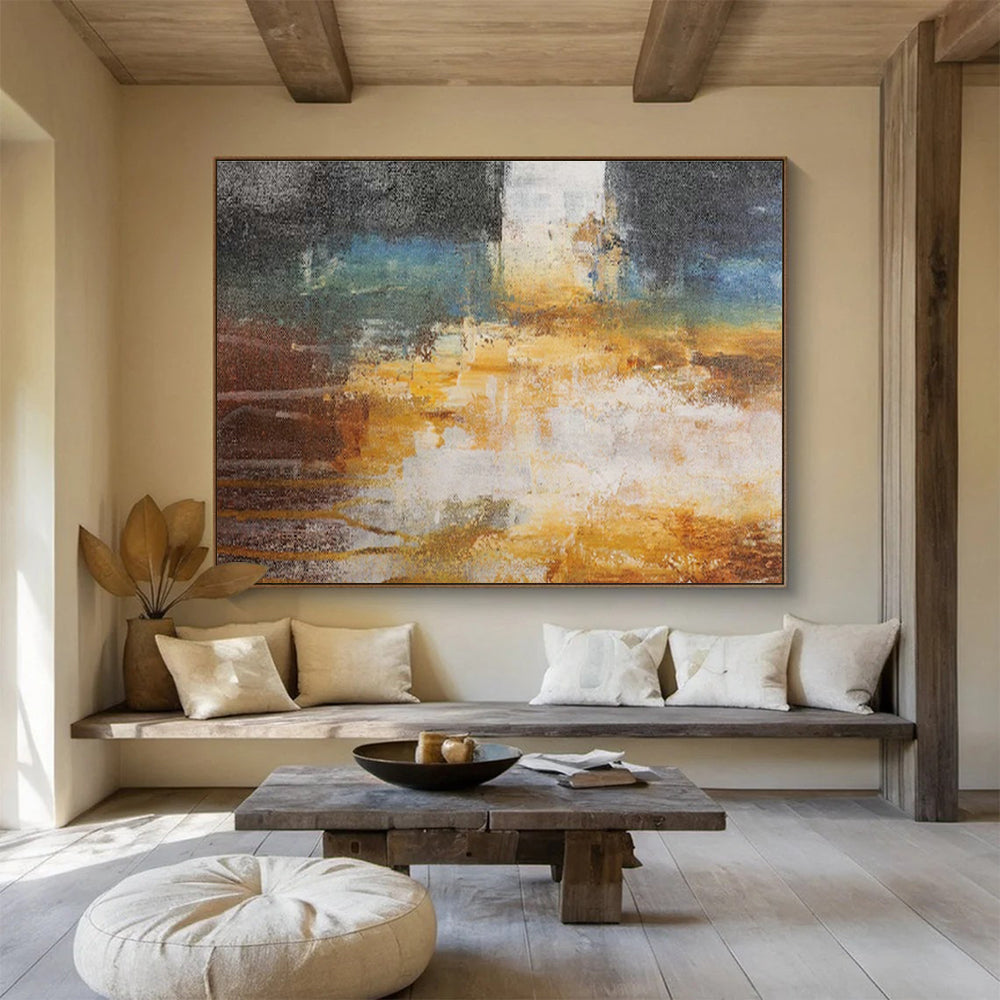 Morandi Tones Gradient Custom Triptych Hand-Painted Abstract Artwork for Bedroom Ambiance