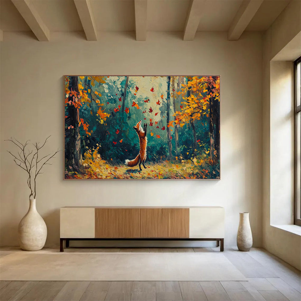 Customized Large Abstract Hand Painting for Subterranean Geothermal Heat Storage Facility DLZ3085