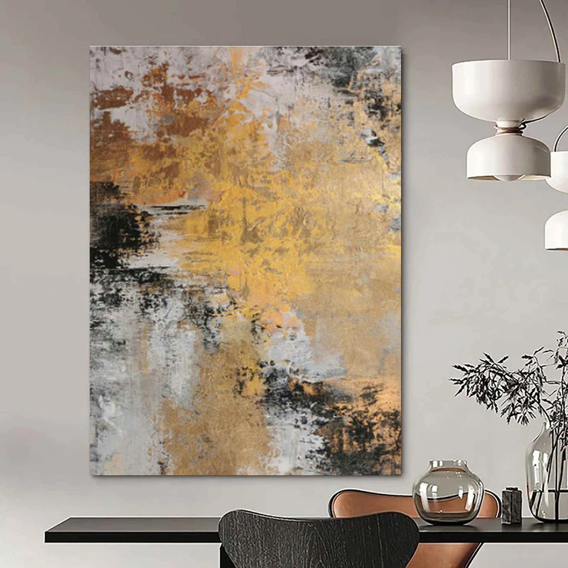 Huge Custom Hand-Painted Abstract Art for Karaoke Bars  DLZ0010
