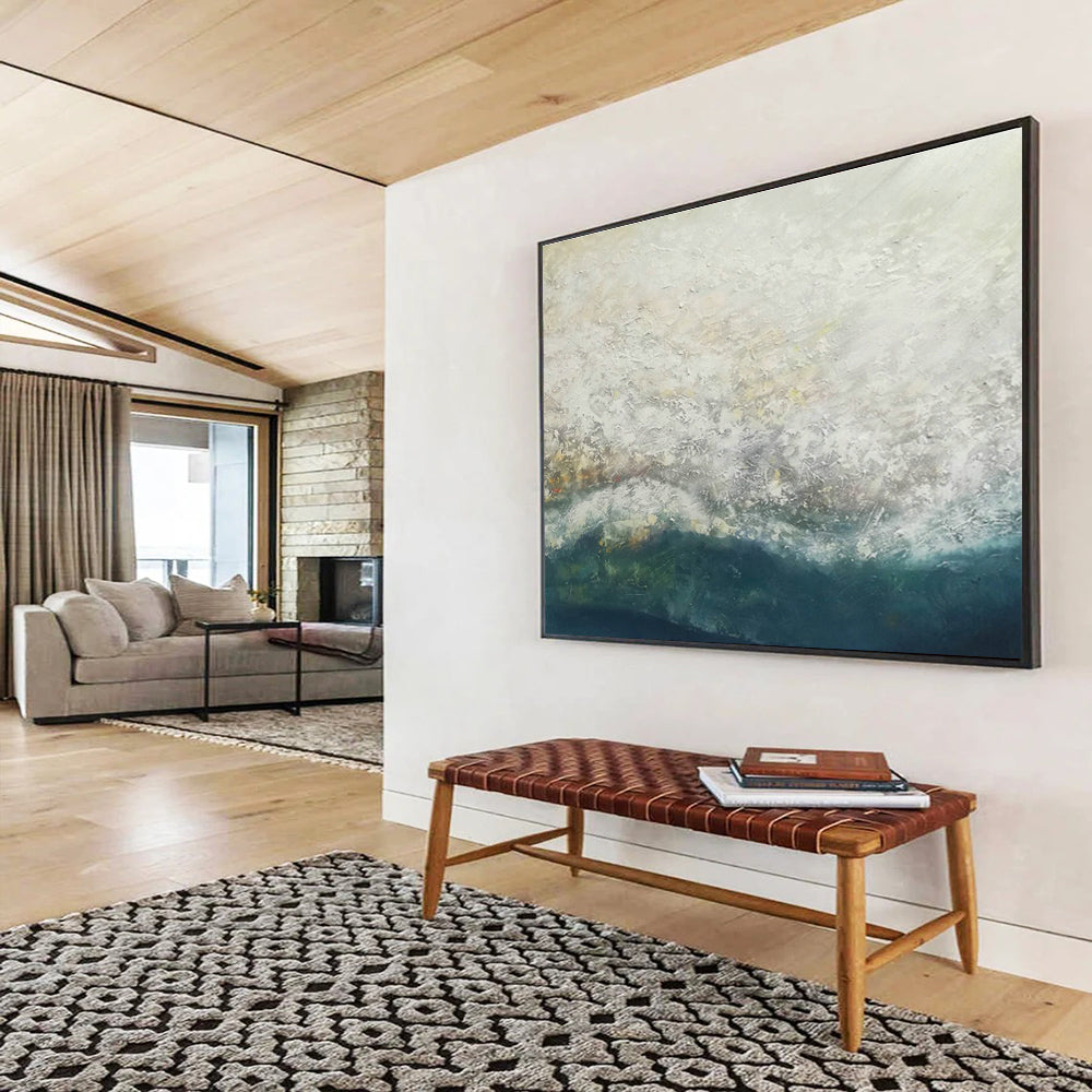 Large-Size Custom Abstract Hand Painting for Exhibition Hall DLZ2682