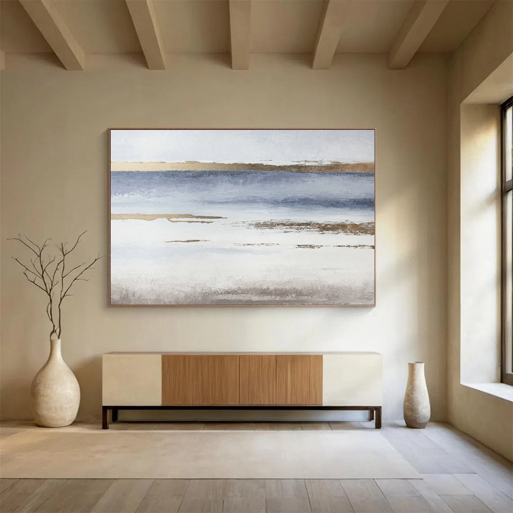 Custom-Made Giant Abstract Hand Painting for Underwater Hotel Corridor DLZ2901