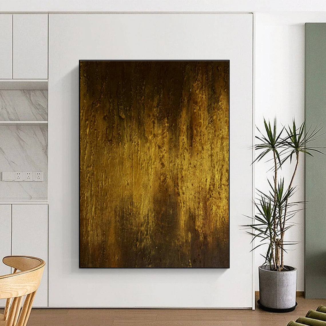 Immense Custom Hand-Painted Abstract Art for Historic Lighthouse Keepers' Quarters  DLZ0031