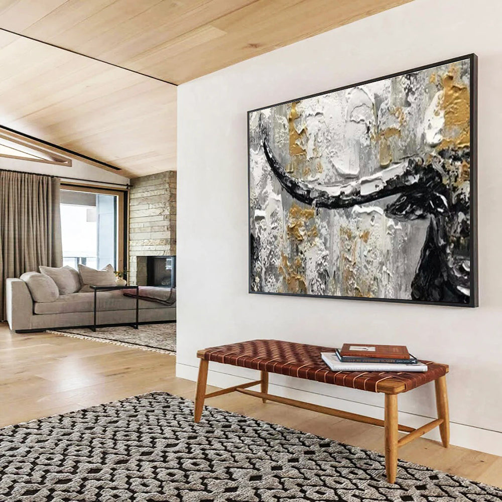 Large-Size Custom Abstract Hand Painting for Karaoke Room DLZ2720