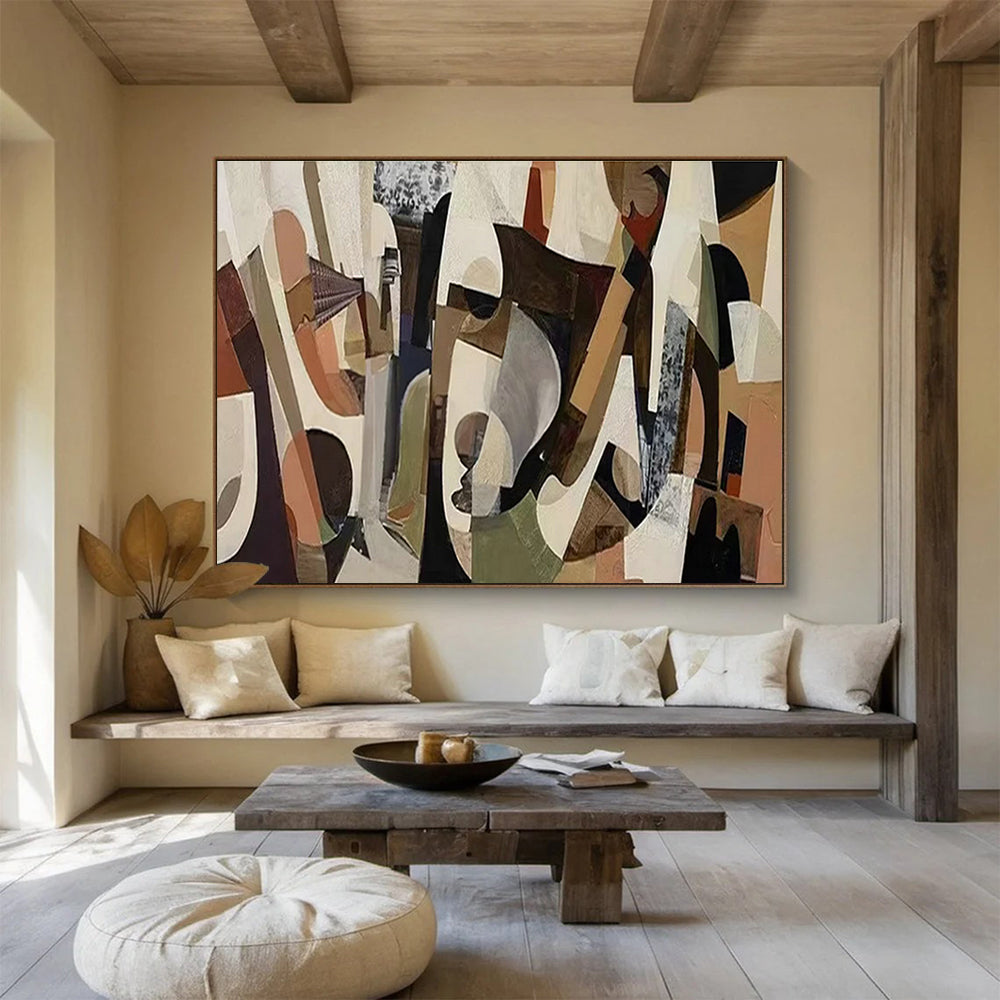 Oversized Custom Hand-Painted Abstract Art for Antarctic Sea Ice Dynamics Research Base DLZ3005