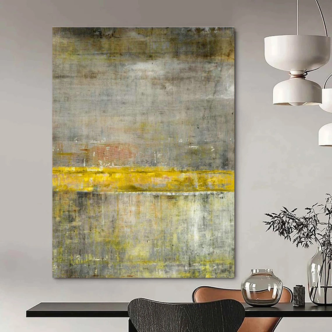 Grandiose Custom Hand-Painted Abstract Painting - Artistic Majesty for Symphony Orchestra Rehearsal Halls  DLZ0325