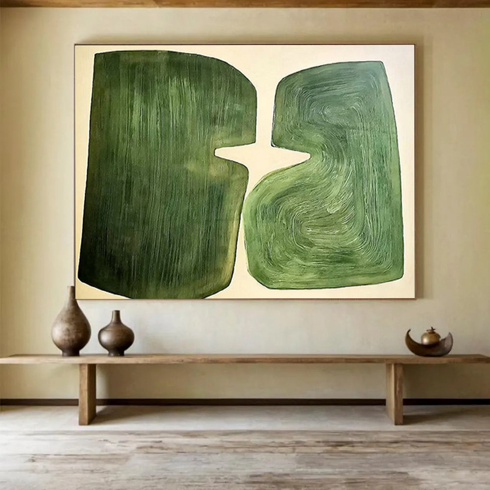 Custom Giant Abstract Hand Painting for Subterranean Geothermal Heat Pump Installation Facility DLZ3004