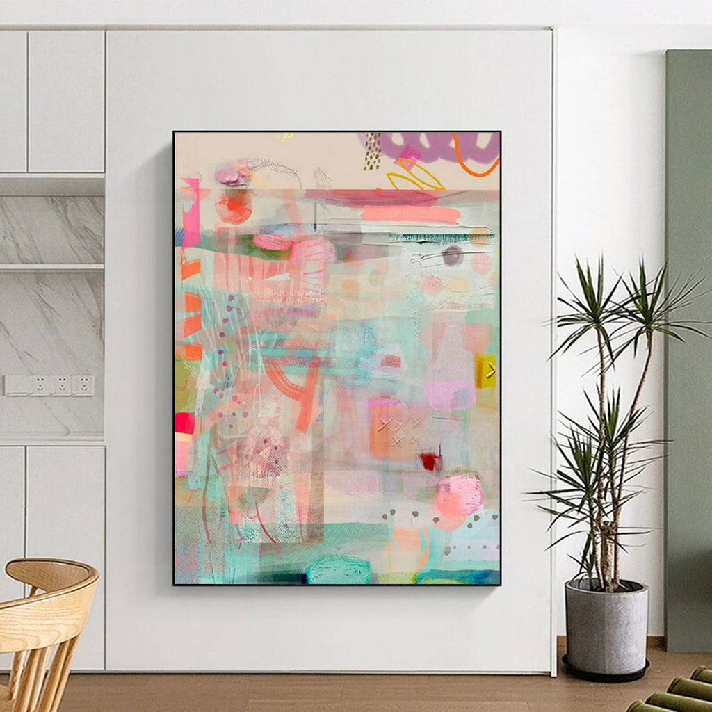 Super-sized Custom Hand-Painted Abstract Art for Augmented Reality Experience Centers  DLZ0089