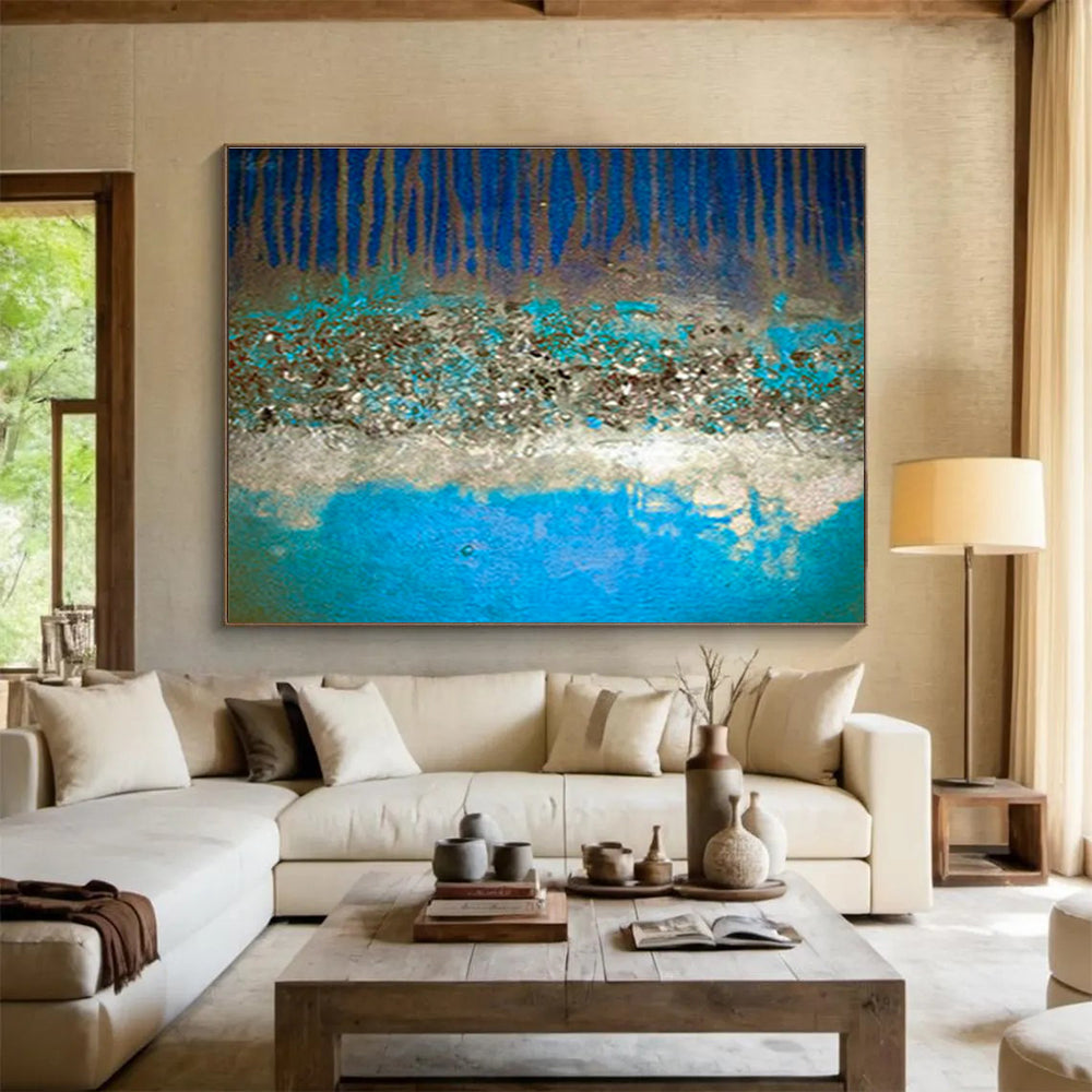 Customized Large Abstract Hand Painting for Dental Surgery Center DLZ2769