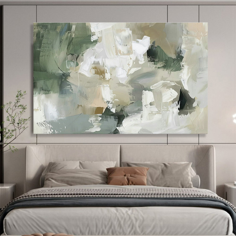 Dynamic Drip Texture Custom Hand-Painted Canvas Art in Industrial Style for Loft Interiors