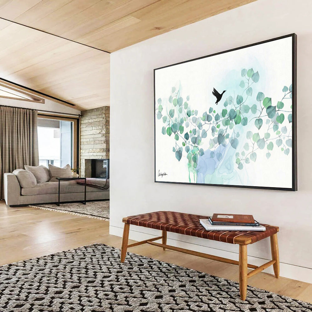Customized Large Abstract Hand Painting for Volcanic Hot Spring Resort Relaxation Area DLZ2923