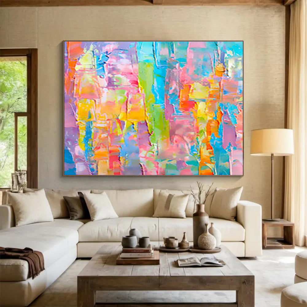 Customized Large-Scale Abstract Hand Painting for Children's Hospital Playroom DLZ2765