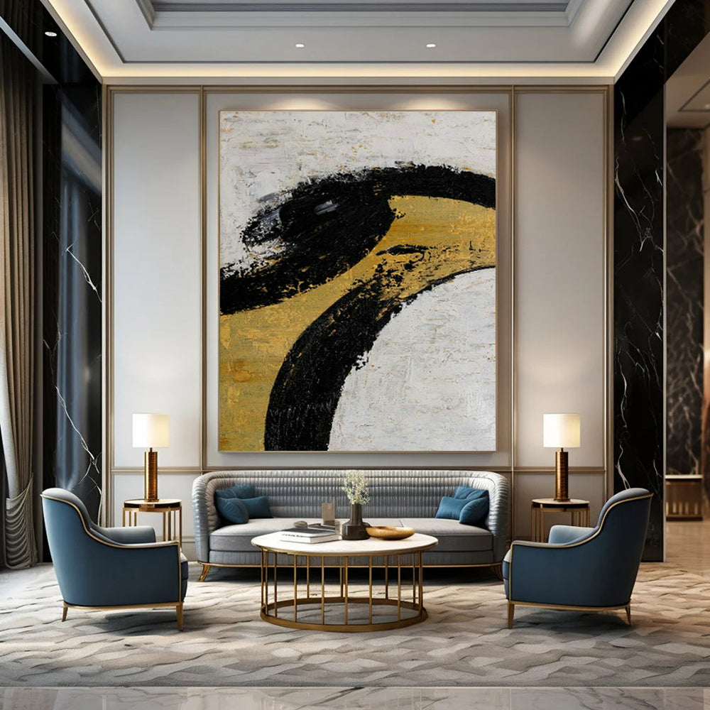 Oversized Customizable Handmade Abstract Canvas for Traditional Calligraphy Schools  DLZ0039