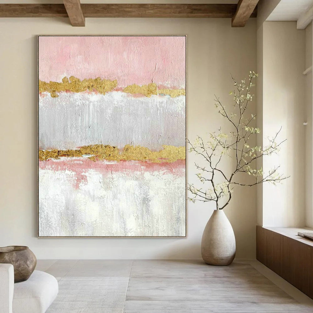 Large Custom Hand-Painted Abstract Canvas - Artistic Balance for Tai Chi and Qigong Studios  DLZ0318