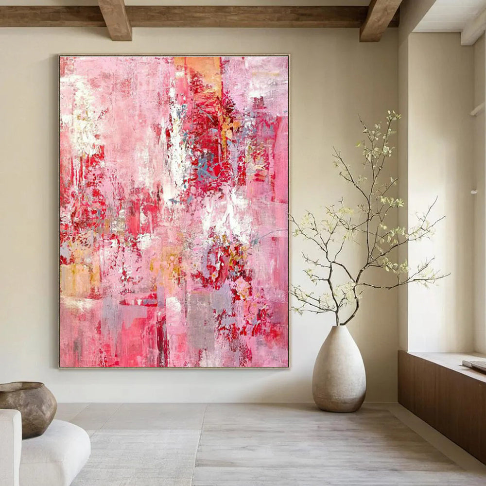 Monumental Custom Hand-Painted Abstract Art - Cultural Tapestry for World Heritage Site Visitor Centers  DLZ0314