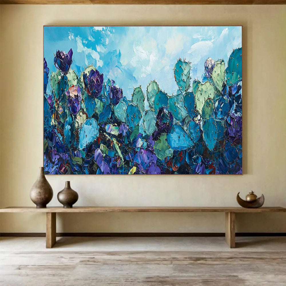 Customized Large-Scale Abstract Hand Painting for Arctic Tundra Reindeer Migration Corridor Climate Change Impact Assessment Institute DLZ3211