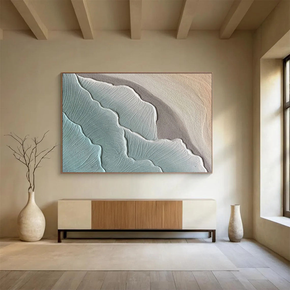 Custom Giant Abstract Hand Painting for Alpine Snowpack Monitoring Station DLZ2963