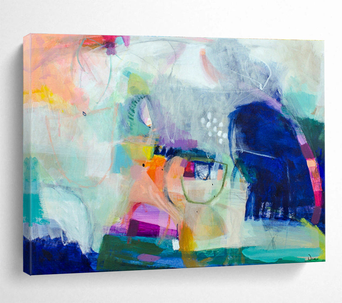 Holographic Foil Custom Hand-Painted Abstract Art for Store Windows and Retail Displays