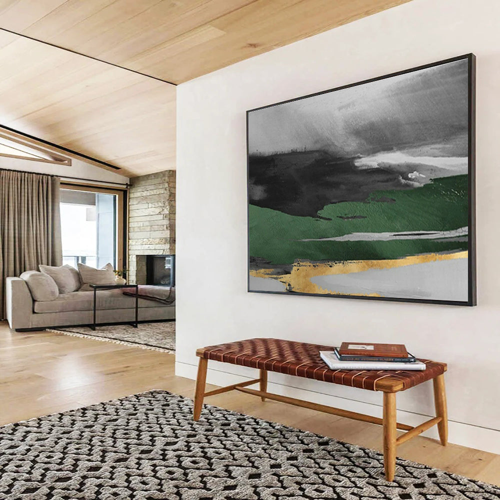 Large Custom Abstract Hand-Painted Art for Underwater Cultural Heritage Digital Reconstruction Studio DLZ2990