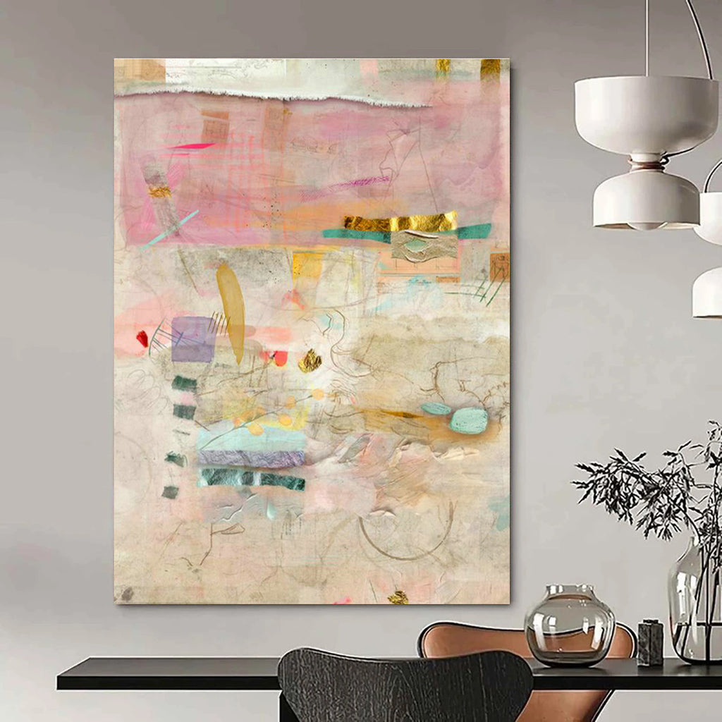 Large-Scale Custom Hand-Painted Abstract Painting - Agile Art Decoration for Dance Studios  DLZ0146