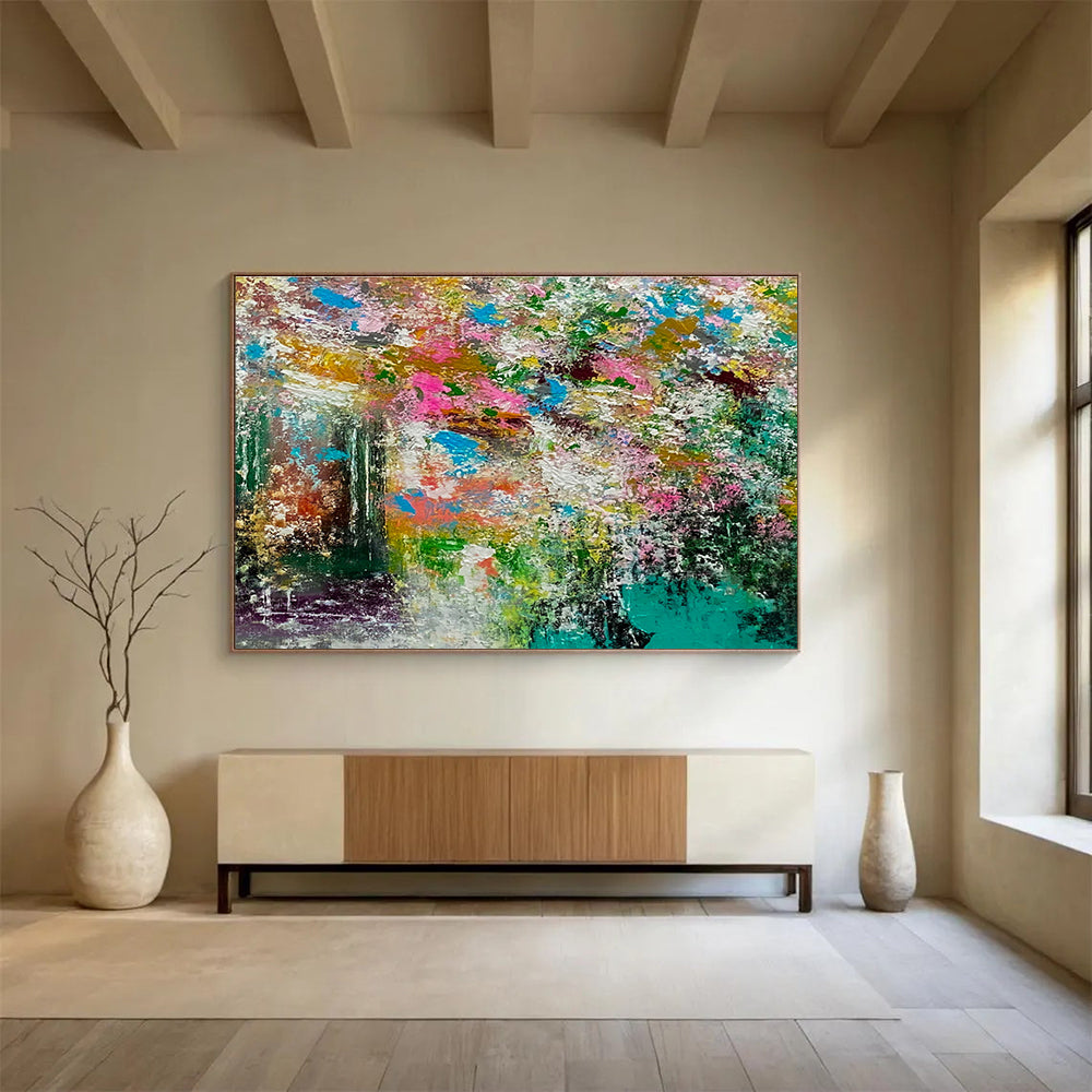 Extra Large Custom Hand-Painted Abstract Canvas for Fashion Design Studios DLZ3303